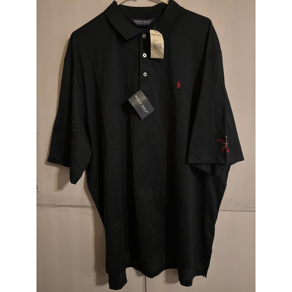 Ralph Lauren Polo Golf Black XXL Short Sleeve Ottter Creek GC Polo Shirt‎ NWT